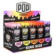 POP Cones King Size Unbleached Rolling Papers, 25pc Display with Assorted Flavors