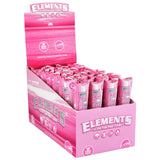 Elements Ultra Thin Pink Cones display box with 32 pieces, King Size 3-pack variant