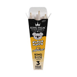 King Palm x Koala Puffs Hemp Cones in Apricot Flavor, King Size 3-Pack Front View