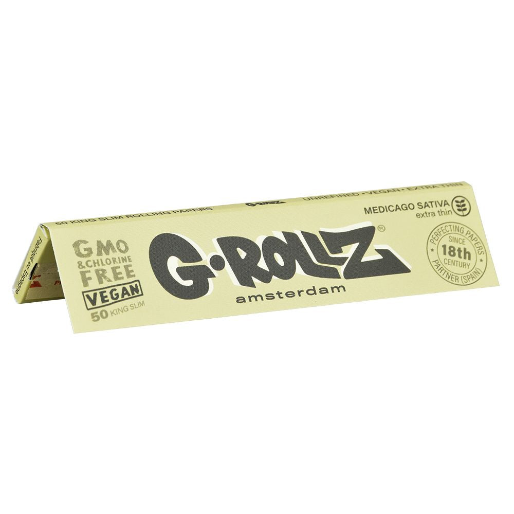 G-ROLLZ Medicago Sativa Extra Thin King Size Slim Rolling Papers 50 Pack Display