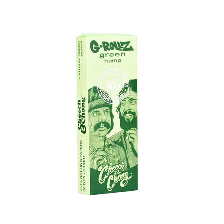 Cheech & Chong x G-ROLLZ Organic Hemp Rolling Papers with Tips, 24 Pack Display