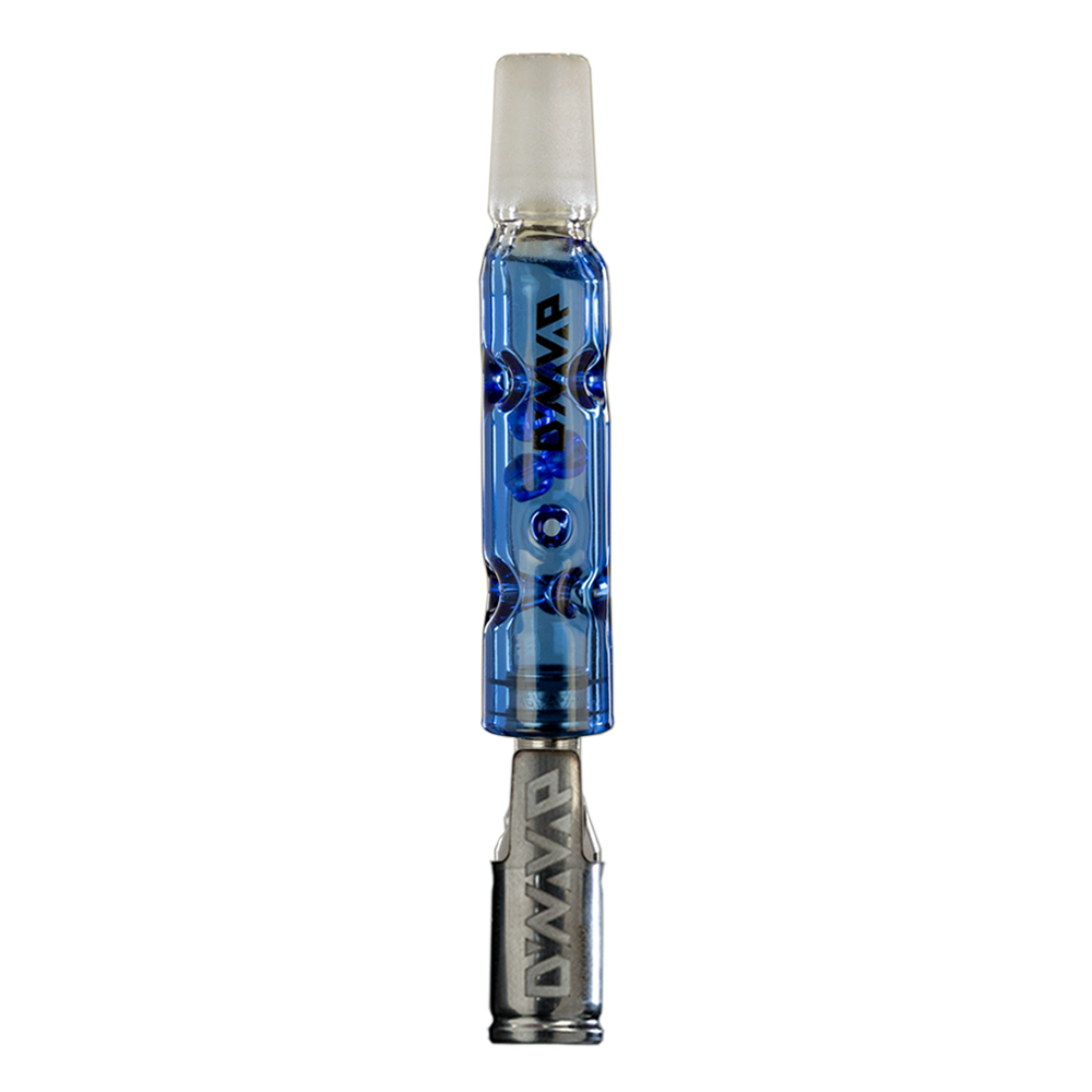 DynaVap BB3 Vaporizer in Blue, Compact Design with Glass Body - Front View