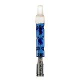 DynaVap BB6 Blue Vaporizer - Front View with Glass Body and Stainless Steel Tip