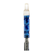 DynaVap BB6 Blue Vaporizer - Front View with Glass Body and Stainless Steel Tip