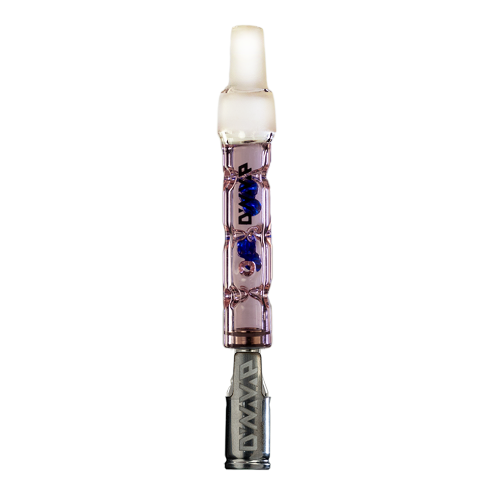 DynaVap BB6 Vaporizer in Pink - Front View with Glass Body and Stainless Tip