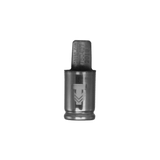 Low temperature captive cap for dynavap vaporizer front view