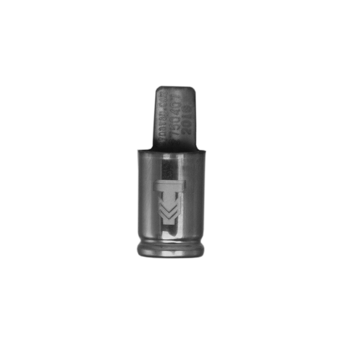 DynaVap Low Temp Captive Cap vaporizer part displayed upright to show its overall cap shape and profile