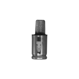 DynaVap Low Temp Captive Cap vaporizer part displayed upright to show its overall cap shape and profile