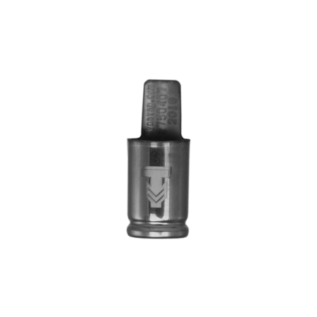 DynaVap Low Temp Captive Cap vaporizer part displayed upright to show its overall cap shape and profile