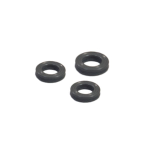 DynaVap Condenser O-Ring Replacement Kit showing the small black rubber O-rings against a gray background.