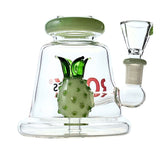 Luau 7" Rock Glass Pineapple Perc Dab Rig
