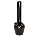 DynaVap Chill Steel Pipe in Black - 14mm Borosilicate Glass Bong with a sleek design, front view on a seamless green background