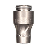 Close up of the tapered mouthpiece on the DynaVap VonG (i) Titanium, sized to fit 10mm and 14mm joints.