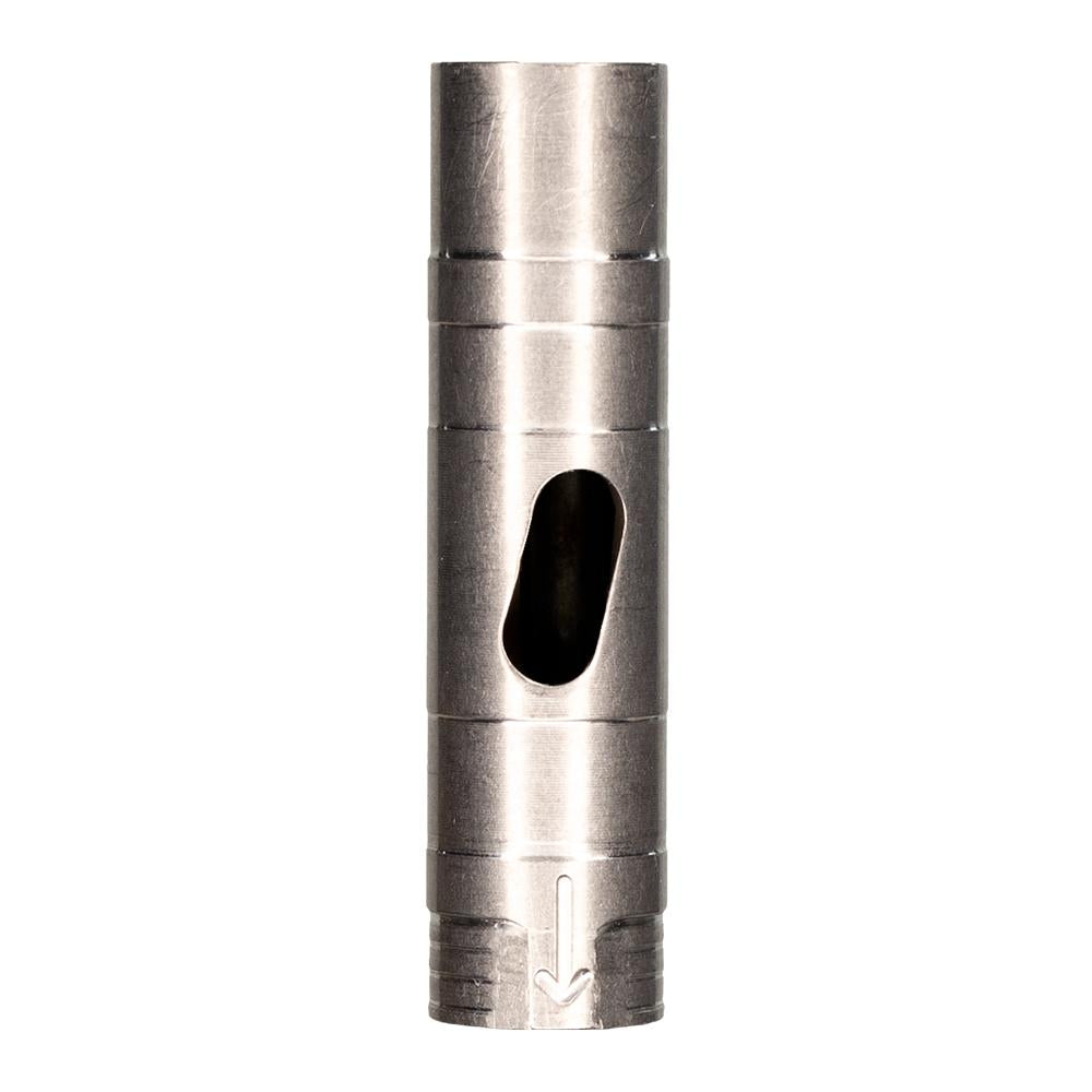 Close up of the internal titanium liner inside the DynaVap VonG (i) Titanium extraction chamber.