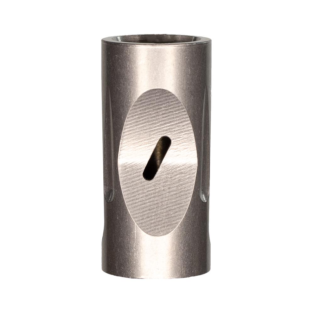 Close up of the titanium sleeve on the DynaVap VonG (i), the rotating collar that controls draw resistance.
