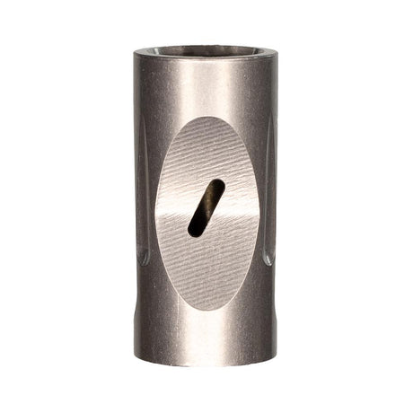 Close up of the titanium sleeve on the DynaVap VonG (i), the rotating collar that controls draw resistance.