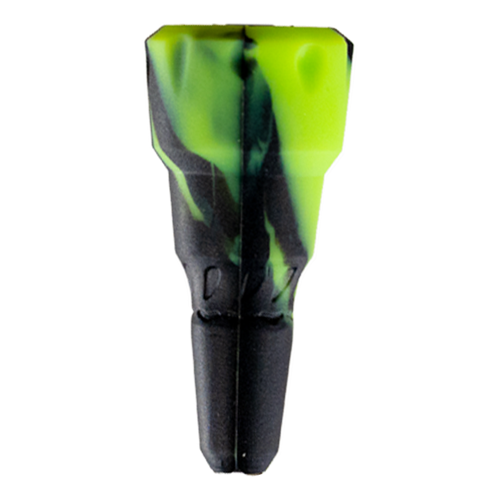 DynaVap Bonger - Water Pipe Adaptor in Black & Green, Silicone, Front View