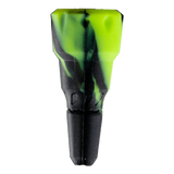 Web format vertical photo of the DynaVap Bonger in Black and Green, repeating the upright studio shot.