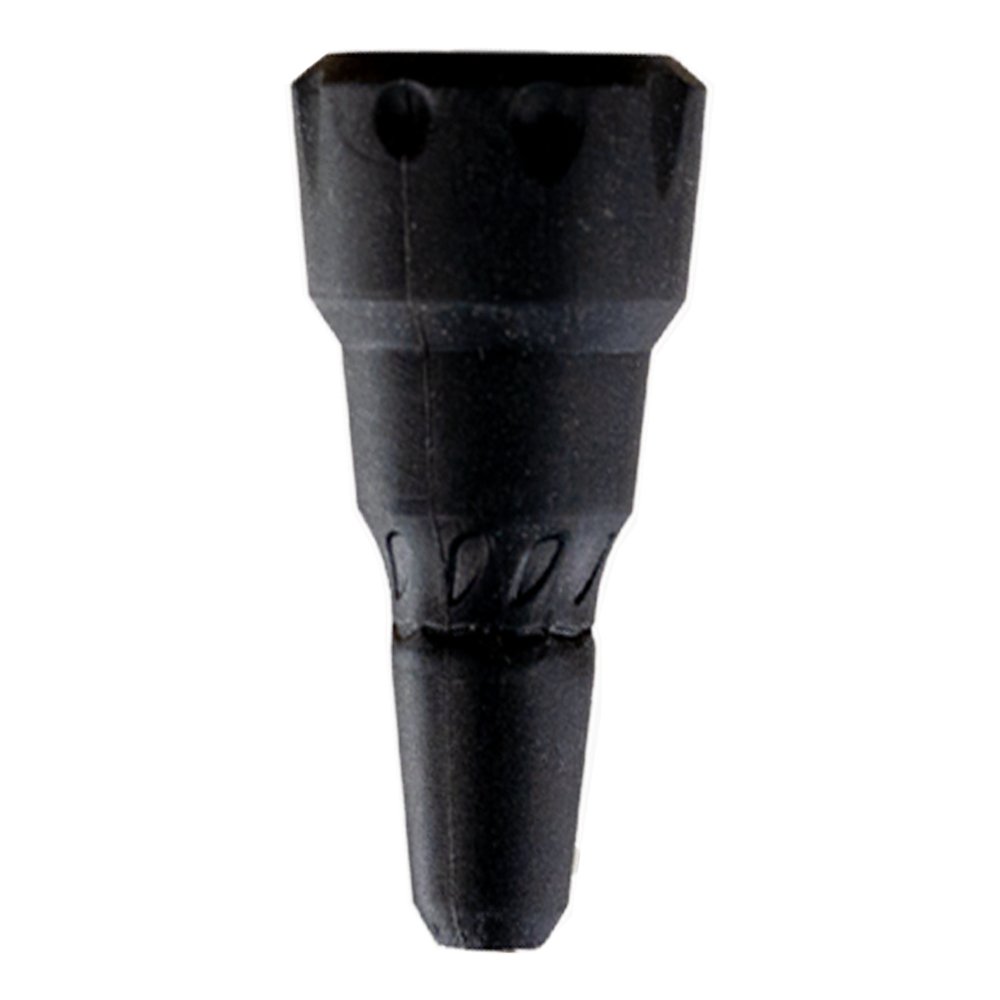 DynaVap Bonger in Black standing upright, displaying the full 45mm silicone body length from base to taper.