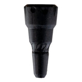 DynaVap Bonger in Black standing upright, displaying the full 45mm silicone body length from base to taper.