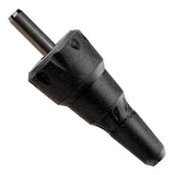 DynaVap Bonger in Black shown with its included stainless steel condenser seated inside the stem.