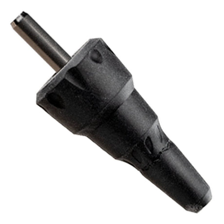 DynaVap Bonger in Black shown with its included stainless steel condenser seated inside the stem.