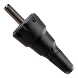 PNG format photo of the DynaVap Bonger in Black with the stainless steel condenser inserted in the stem.