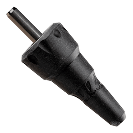 PNG format photo of the DynaVap Bonger in Black with the stainless steel condenser inserted in the stem.