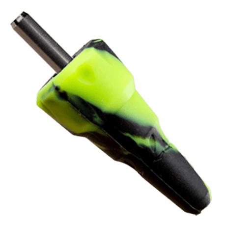 PNG format photo of the DynaVap Bonger in Black and Green with the condenser installed in the stem.