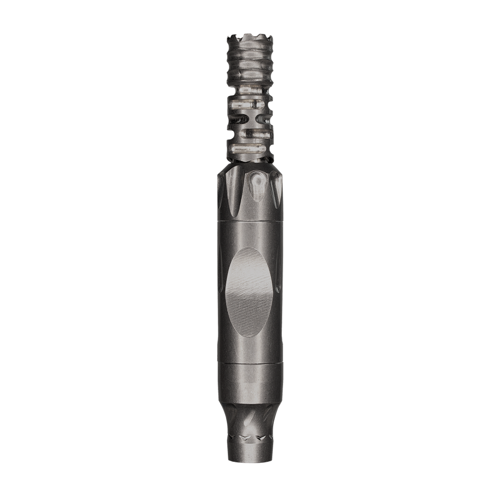 DynaVap The VonG (i): Titanium Vaporizer, sleek design with textured grip, front view on white background