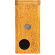 DynaVap DynaStash ER Movingui wood storage case shown closed, displaying natural wood grain and magnetic lid