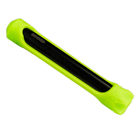 DynaVap 'The B' Starter Pack neon green vaporizer with wooden accents, top view