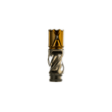 Alternate vertical product shot of the DynaVap Helix Titanium Tip, showing the gold-colored surface treatment up close.