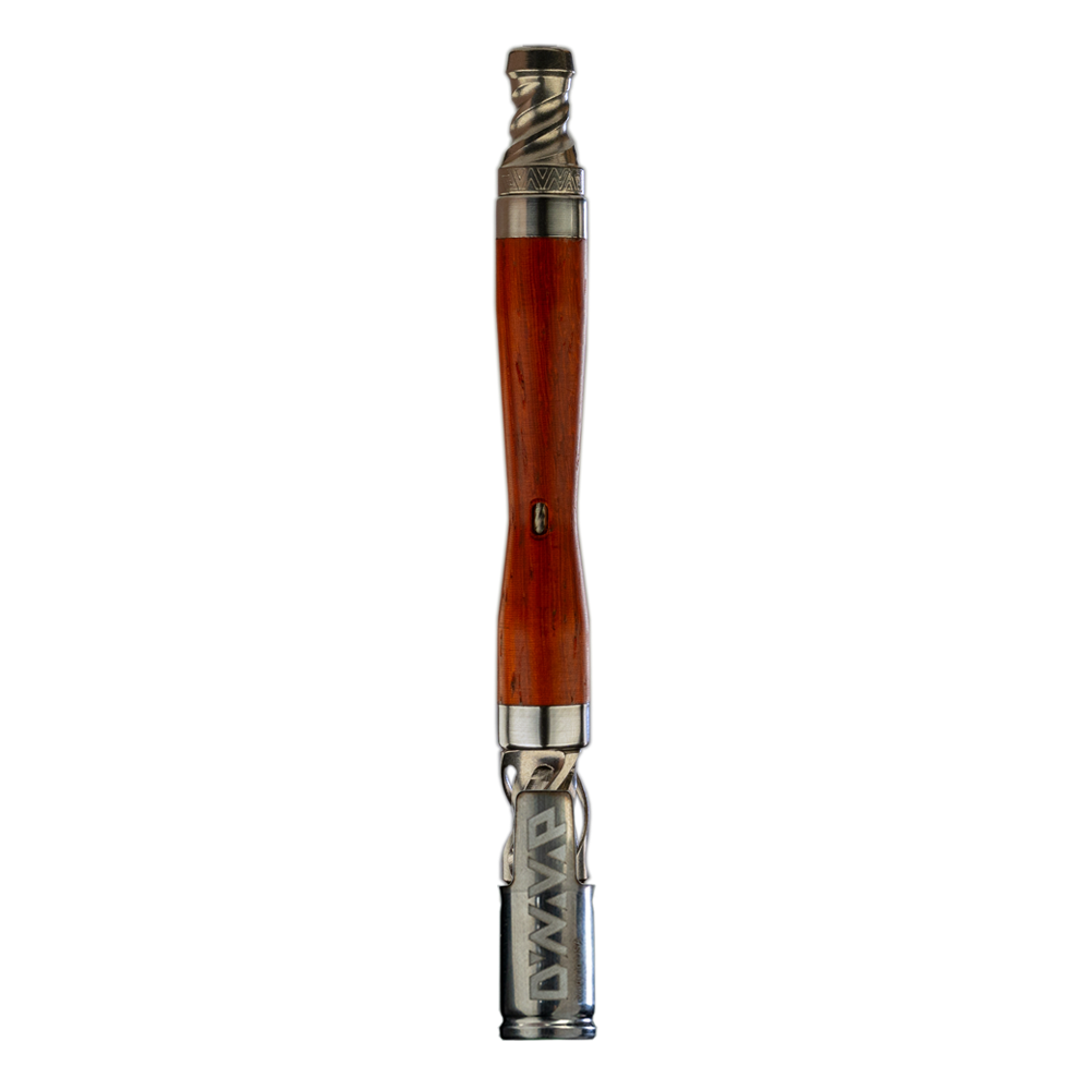 DynaVap The WoodWynd Vaporizer in Padauk Wood Variant - Front View on White Background