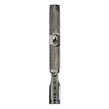 DynaVap The M 7 dry herb vaporizer shown capped and upright from the front, stainless steel tip and stem visible.