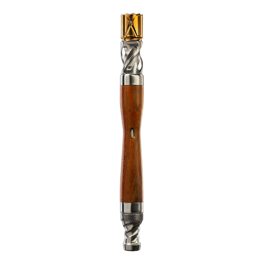 DynaVap The WoodWynd Vaporizer with Wooden Midsection - Front View on White Background