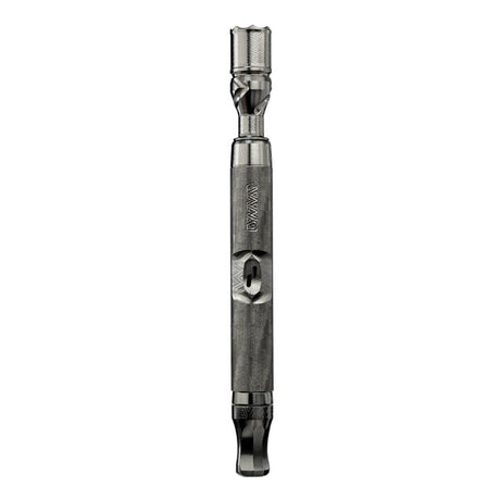 DynaVap The M 7 XL vaporizer shown uncapped, revealing the tip chamber where dry herb is loaded before heating.
