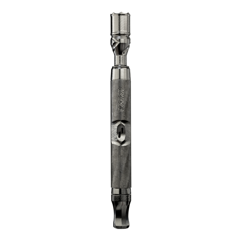 DynaVap The M 7 XL vaporizer uncapped, a transparent background shot showing the open tip chamber detail.