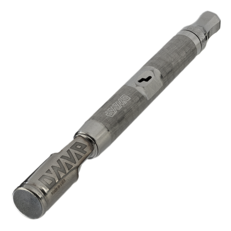 DynaVap The M 7 XL vaporizer laid horizontally on a transparent background, showing the full device length.