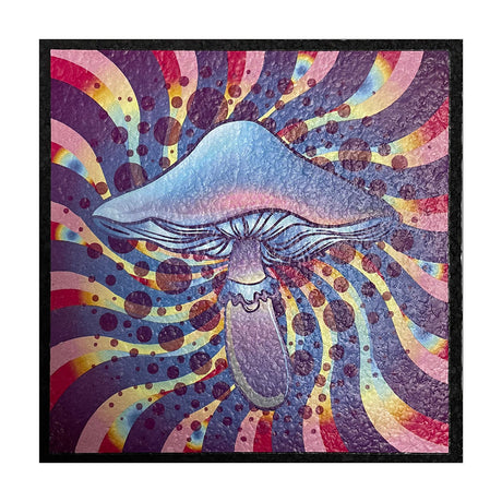 East Coasters 8 inch Rainbow Fun Guy Dab Mat with Psychedelic Mushroom Design