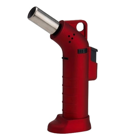 Maven Torch Maven One 7.5" Red Heavy Duty Single Jet Flame Lighter, Windproof and Refillable