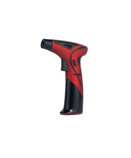 Maven Torch Space 7" Red Ergonomic High-Intensity Dab Torch, Windproof, Refillable, Side View