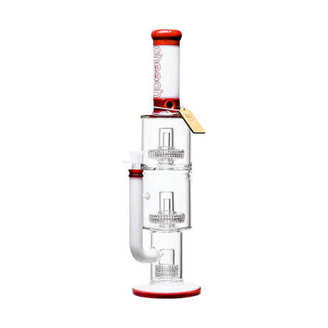 Cheech Glass 19.5" The Big Behemoth Water Pipe in Red with Borosilicate Glass, Front View