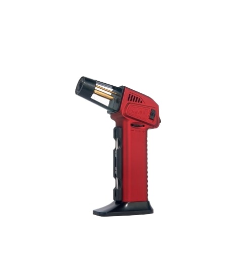 Maven Torch Volt 7" Red Dab Torch with Safety Lock and Tool, Side View on White Background