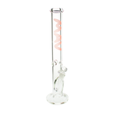 MAV Glass 18" Classic Straight Bong with Borosilicate Glass, Front View on White Background