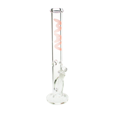 MAV Glass 18" Classic Straight Bong with Borosilicate Glass, Front View on White Background