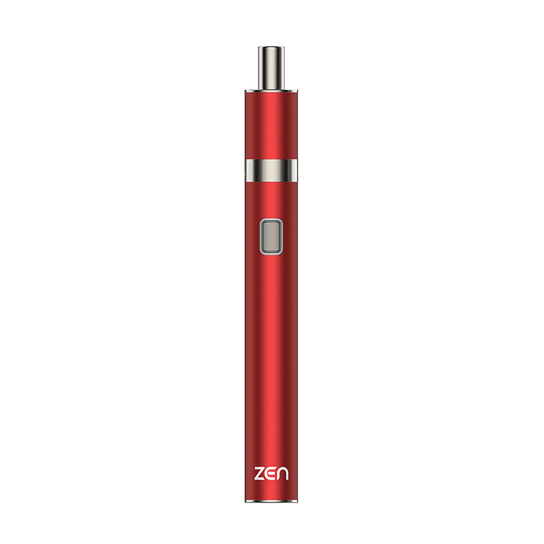 Yocan Zen Vaporizer in Red, Sleek Design with Simple Control Button - Front View