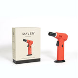 Maven Torch Hurricane Handheld Windproof Jet Flame Torch in Red with Packaging