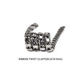 Medusa Customs Pre-Built Ribbon Twist Clapton Coils, 0.15 Ohm, 5 Pack - Close-Up