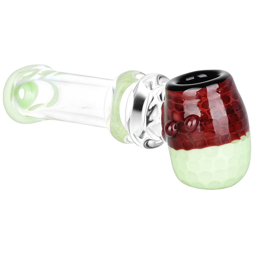 Rings of Delight Honeycomb Spoon Pipe, 4.75" size, with red to green gradient and honeycomb texture